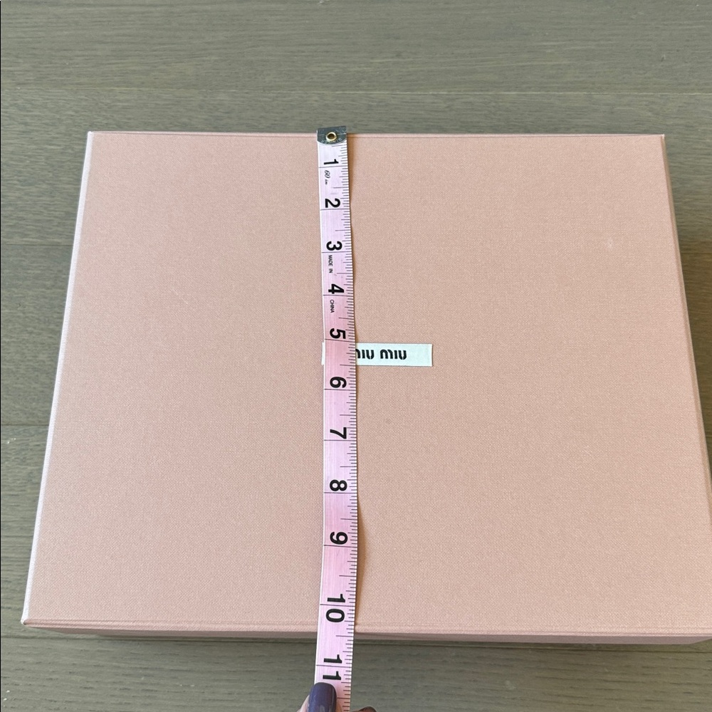 Miu Miu Empty Pink Gift Shoe Box L12" x W10.5” x H4.4" Tissue Paper Ribbon - Picture 11 of 12